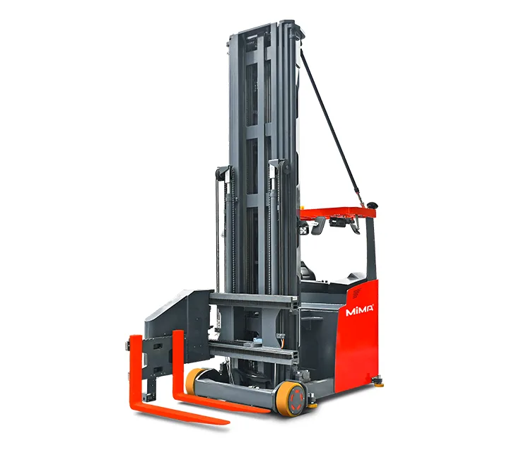 Xe nâng 3 chiều ngồi lái MiMA MCA16 1,6 tấn nhìn chéo trước