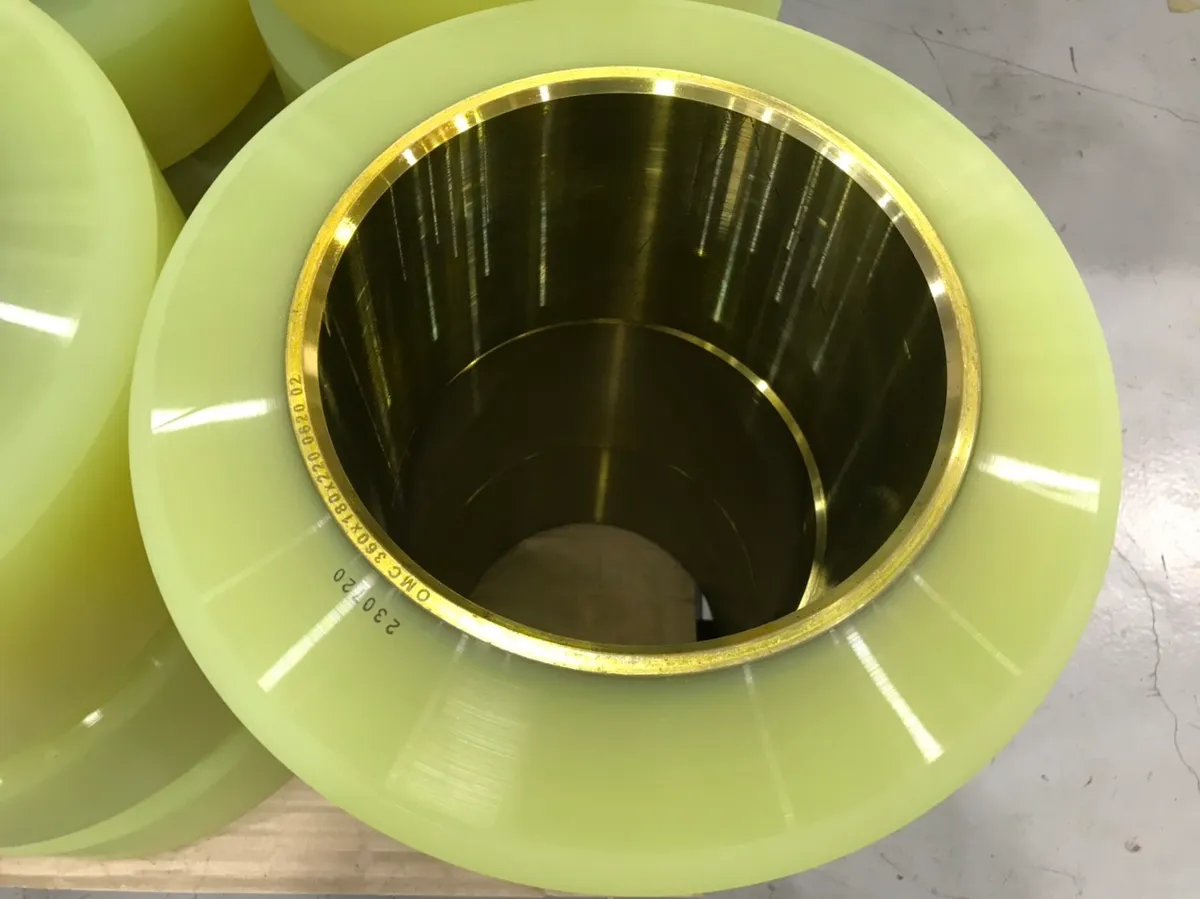Bánh xe PU xe nâng điện 152×90 OMC
