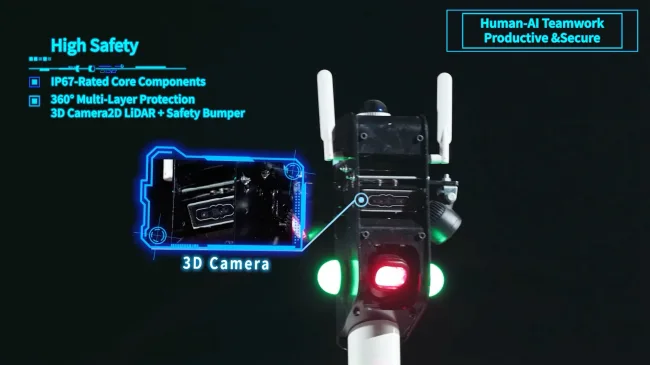 Xe nâng tay tự động Sany SCB30A7 — camera 3d, lidar 2d, dải cản va