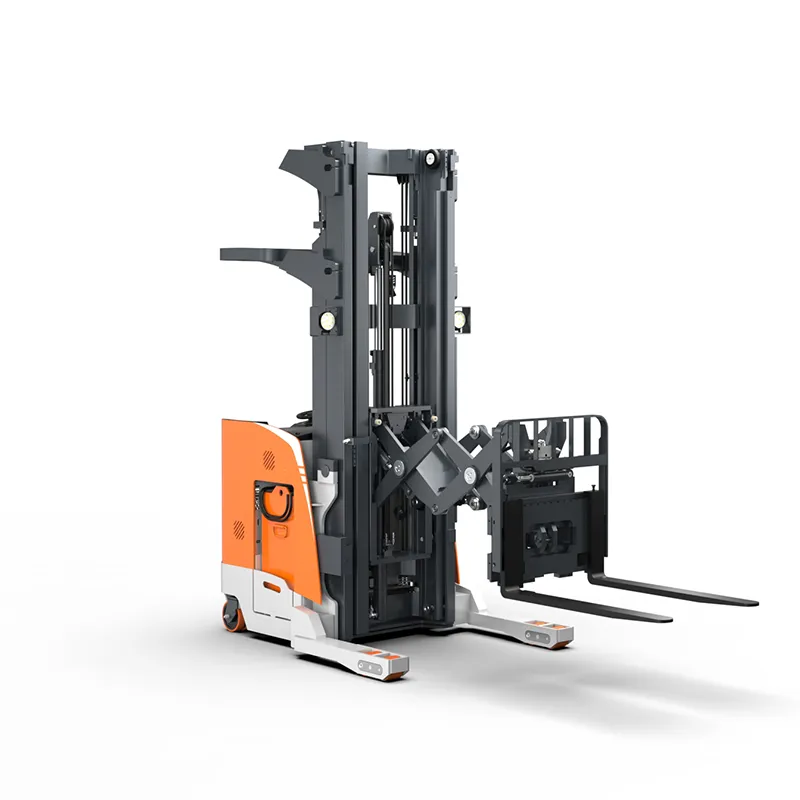 Xe nâng reach truck Zowell RRE — bản thiết kế mới nhìn chéo trước